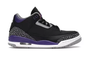Jordan 3 Retro Black Court Purple